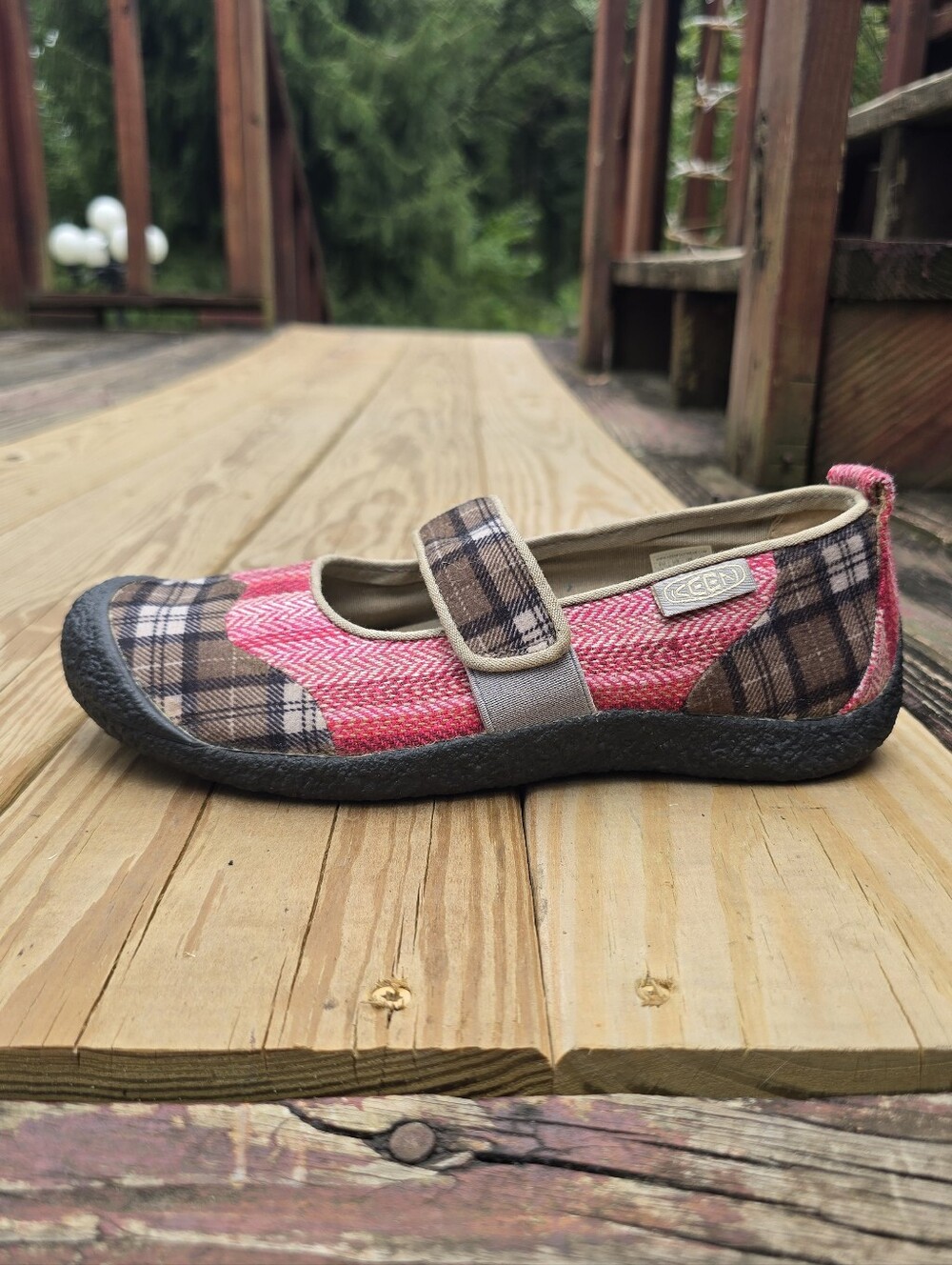 KEEN Womens Harvest Fall Plaid MJ II Mary Janes II Size 8 Pink Brown - Picture 5 of 11